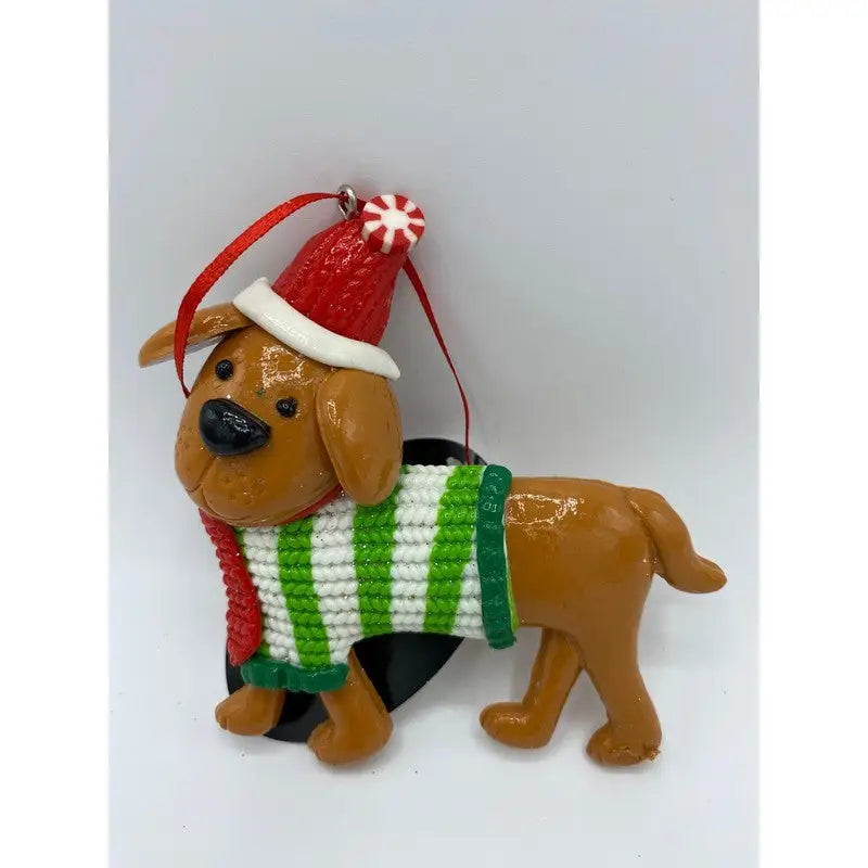 Festive 10cm Assorted Claydough Cat & Dog Christmas Tree