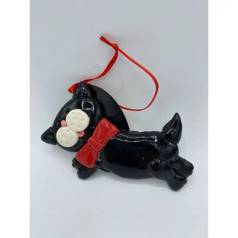 Festive 10cm Assorted Claydough Cat & Dog Christmas Tree