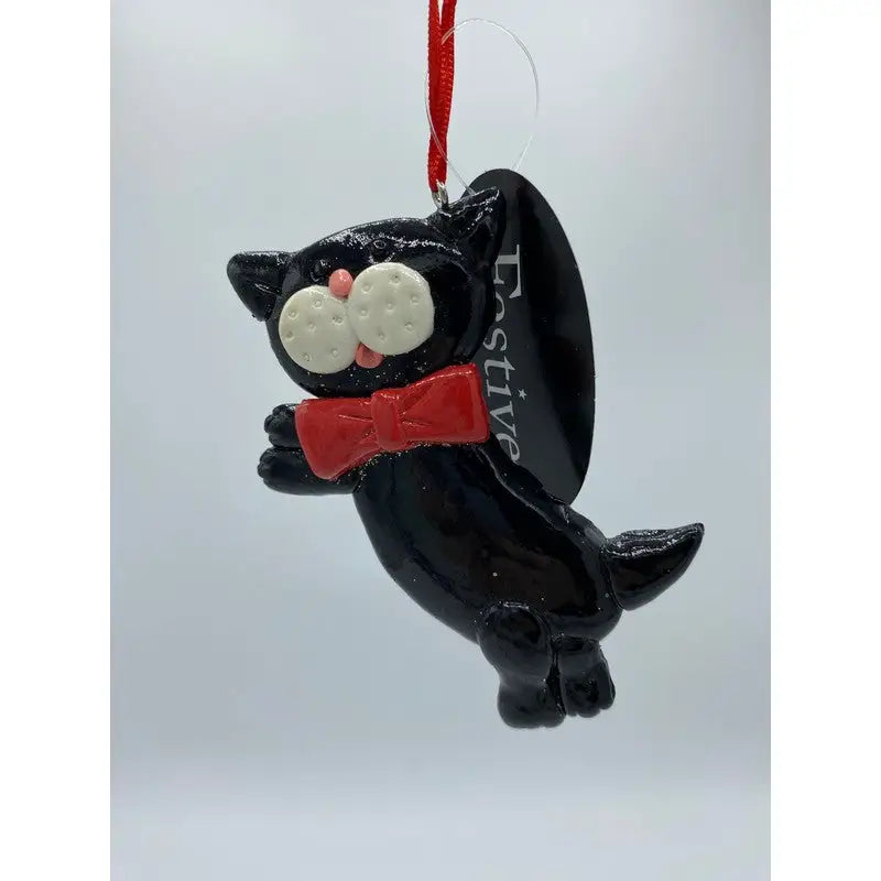 Festive 10cm Assorted Claydough Cat & Dog Christmas Tree