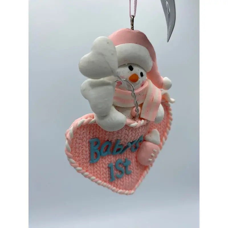 Festive 13cm Assorted Baby’s First Claydough Hearts - Blue &