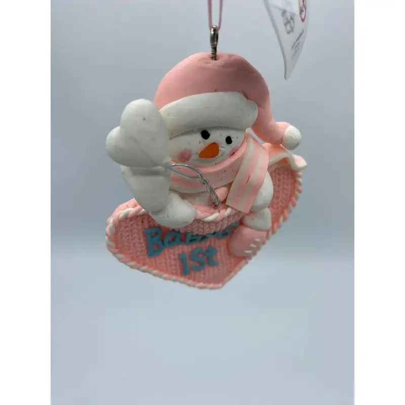 Festive 13cm Assorted Baby’s First Claydough Hearts - Blue &