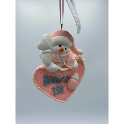 Festive 13cm Assorted Baby’s First Claydough Hearts - Blue &