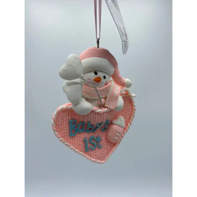 Festive 13cm Assorted Baby’s First Claydough Hearts - Blue &