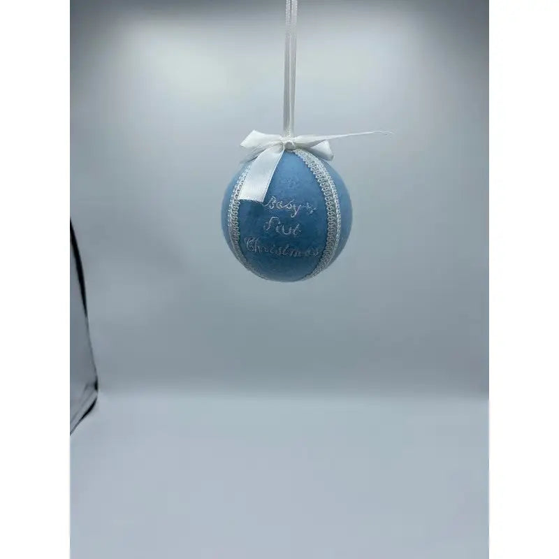 Festive Baby’s First Christmas Tree Bauble - Pink/Blue -