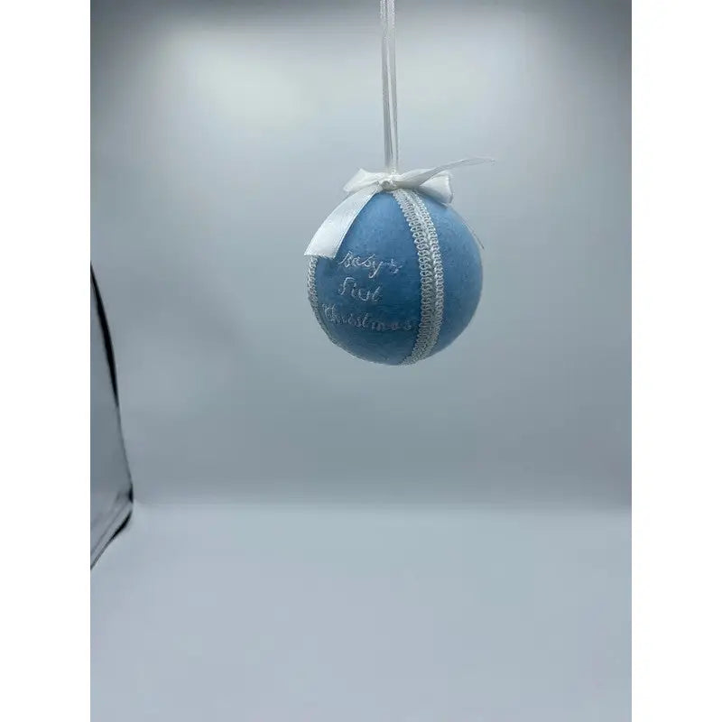 Festive Baby’s First Christmas Tree Bauble - Pink/Blue -