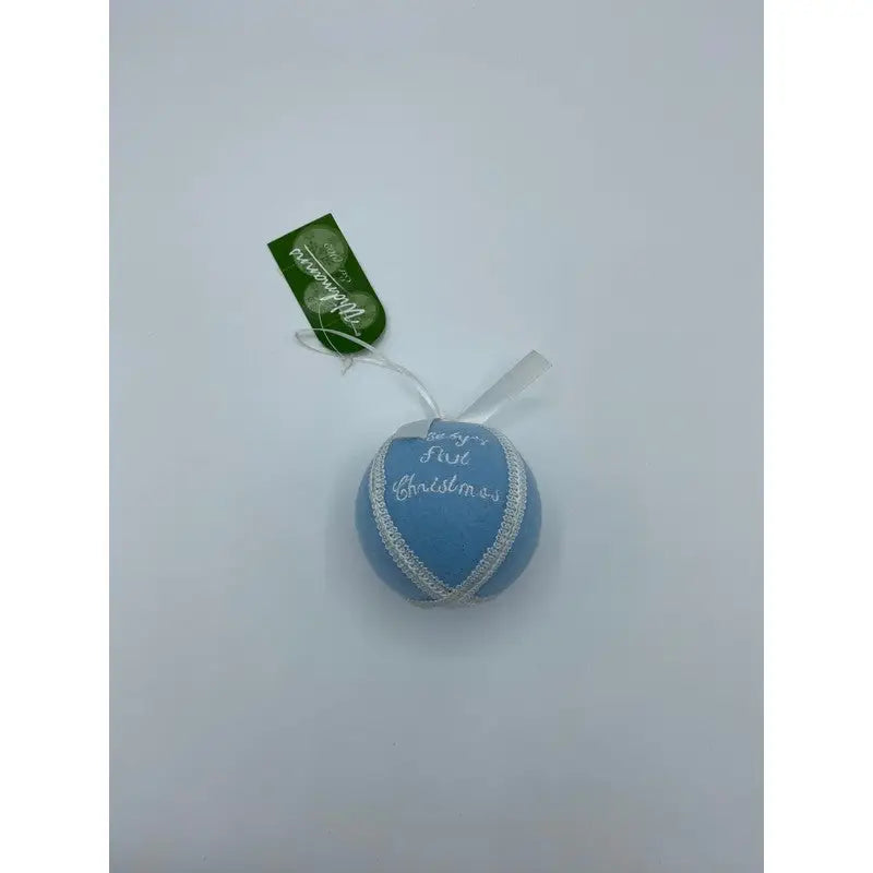 Festive Baby’s First Christmas Tree Bauble - Pink/Blue -