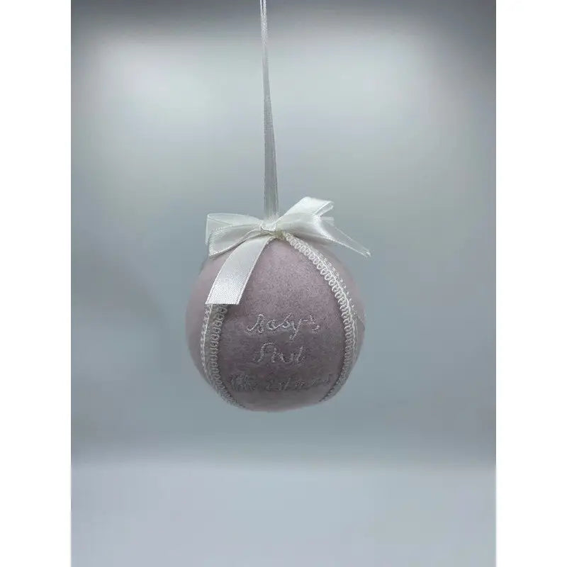 Festive Baby’s First Christmas Tree Bauble - Pink/Blue -