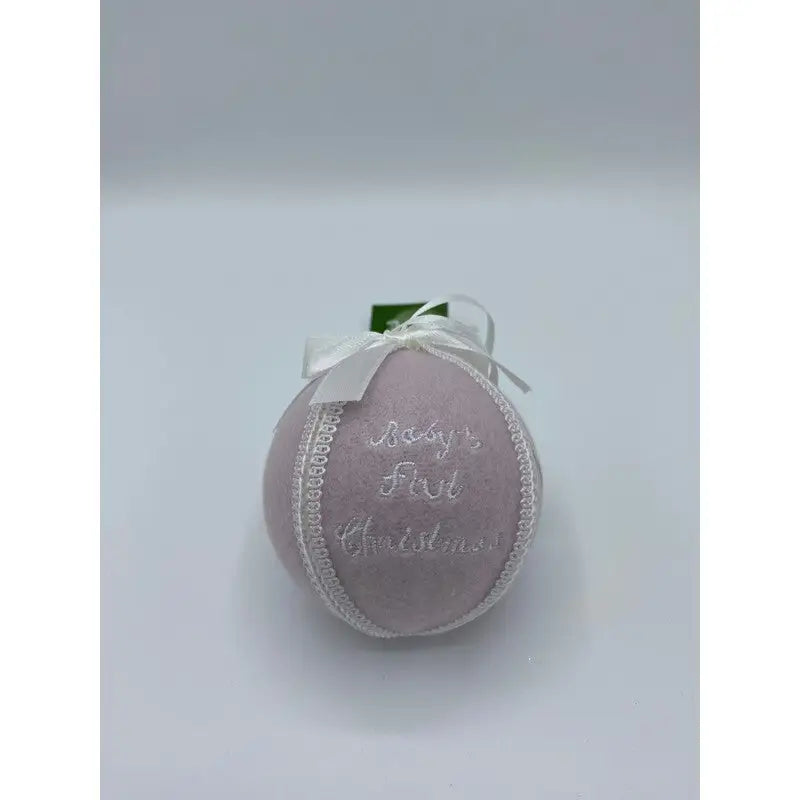 Festive Baby’s First Christmas Tree Bauble - Pink/Blue -