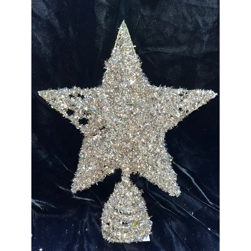 Festive Star Tree Topper Gold Glitter - Christmas