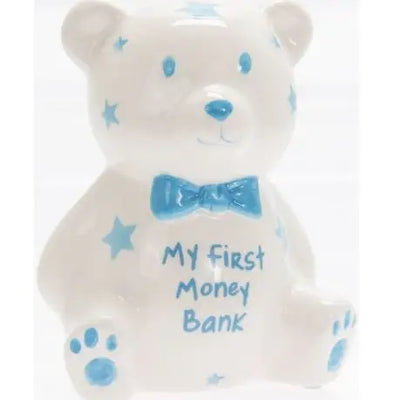 First Teddy Bank Blue - Giftware >> Occasional