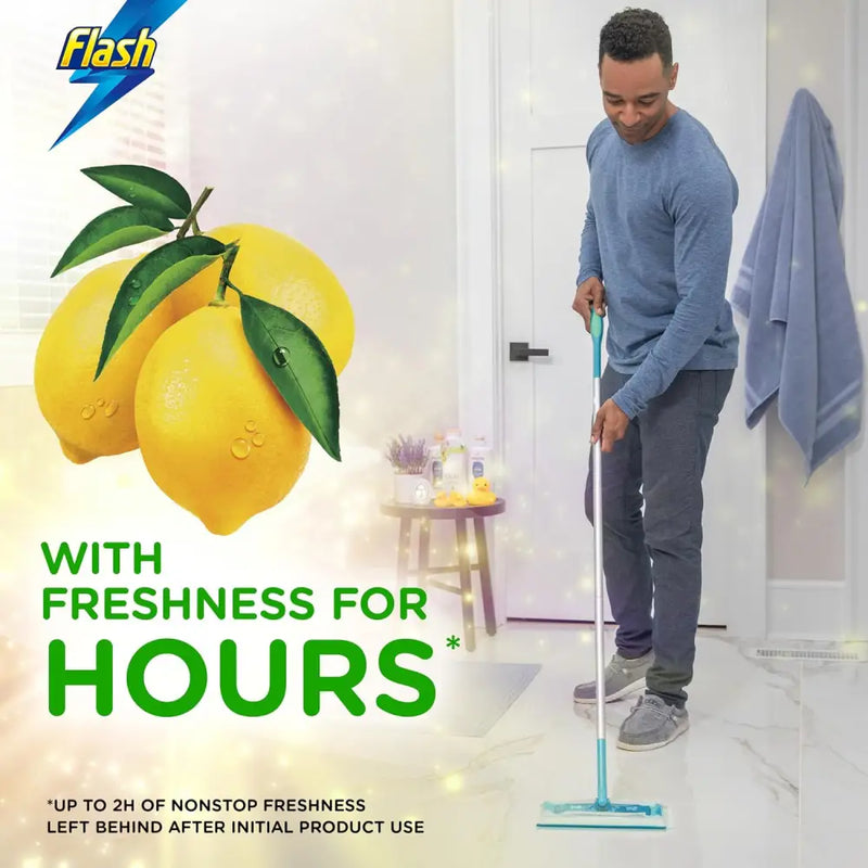 Flash Speed Mop Starter Kit 4 Dry Sweeping Pads + 4 Wet