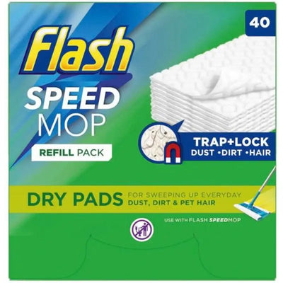 Flash Speedmop Refill Pack Dry Pads 40pk - Cleaning Products