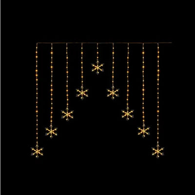 Flexibright Snowflake V Curtain with Warm White 267 LEDs