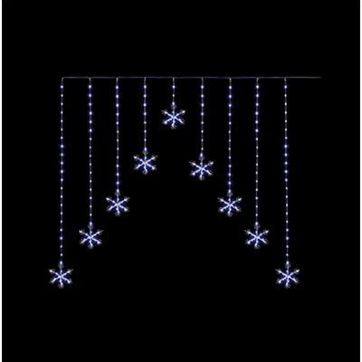 Flexibright Snowflake V Curtain with White 267 LEDs