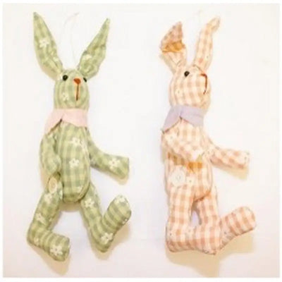 Floral Gingham Bunny - 2 Designs 1 Sent Easter Decoration