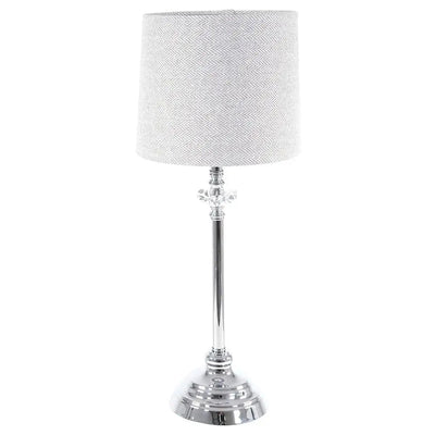 Florence Chrome Buffet Lamp Grey Shade 51cm - Lamps
