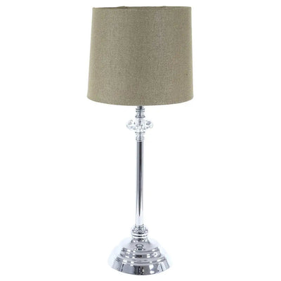 Florence Chrome Buffet Lamp Olive Green Shade 51cm - Lamps