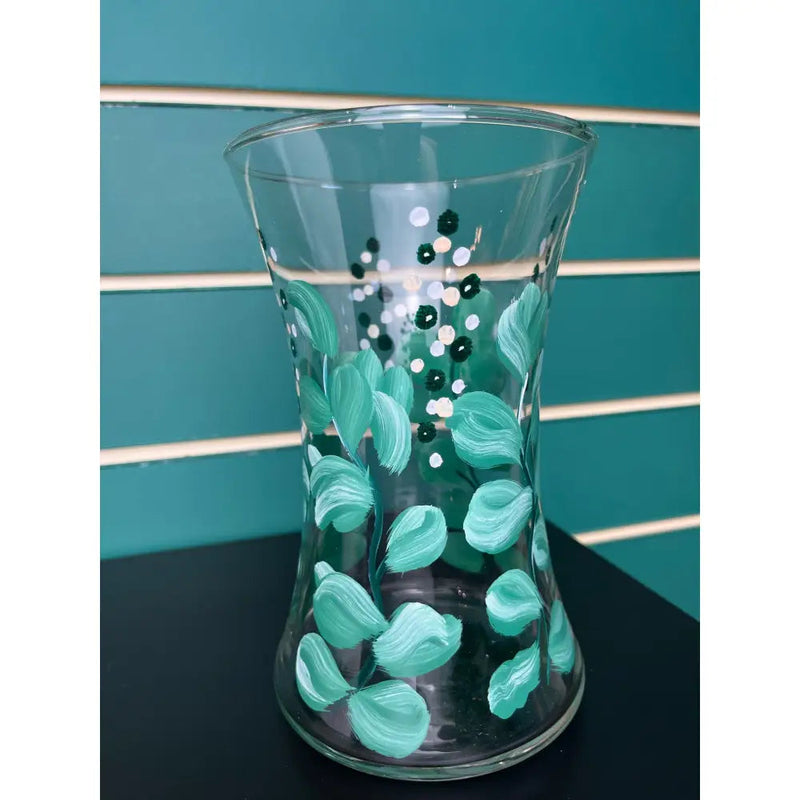 Flower Vase Glass - Assorted Designs - Pampas / Eucalyptus -
