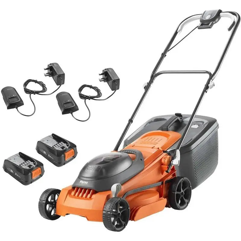 Flymo 36V EasiStore 380 Cordless Lawnmower Kit 2.0 (2 x P4A
