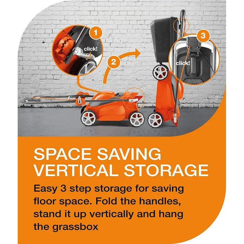 Flymo Easi Store Lawnmower 340R - Gardening & Outdoors