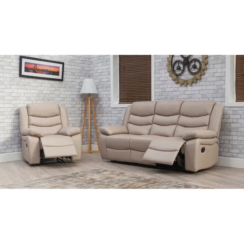 Focus Reclining Fabric Sofa Range - 3 + 2 Seater Grey