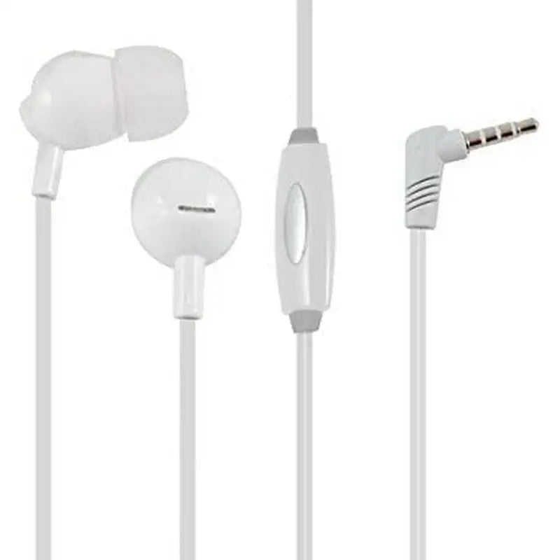 Fusion Wired Earphones With Microphone - White - Mobile