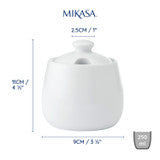 Mikasa Chalk Porcelain Honey Pot, White, 250ml