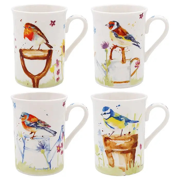 Garden Birds - Set of 4 Mugs / Boxed Mug / Jug / Butter Dish