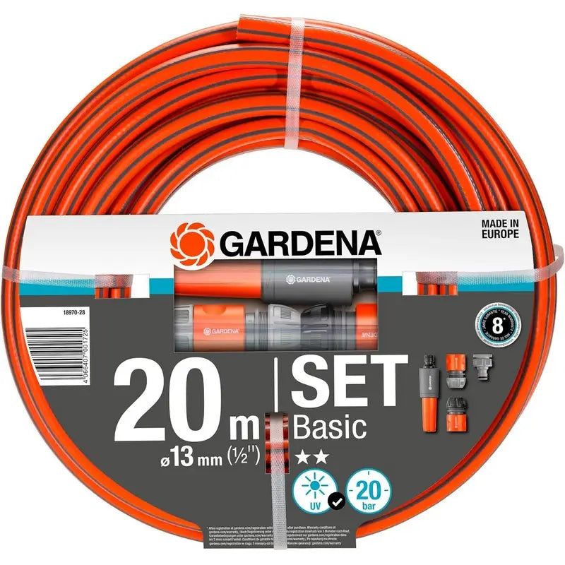 Gardena 13mm Basic Hose With Starter Set - 1/2 Inch - 20