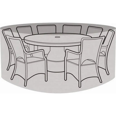Garland Round Furniture Set Cover - 8 Seater (Black) -