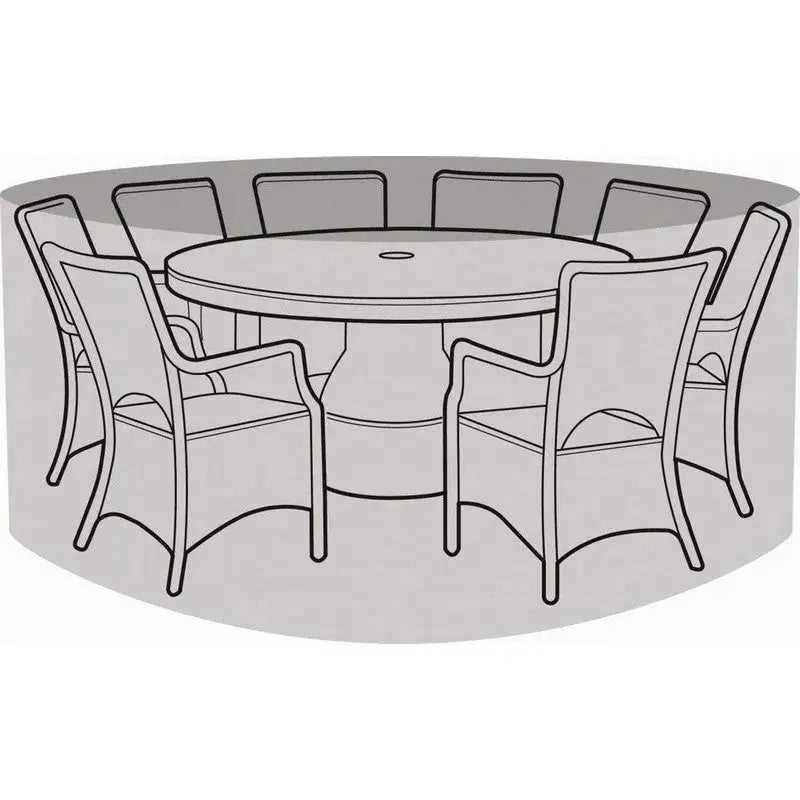Garland Round Furniture Set Cover - 8 Seater (Black) -