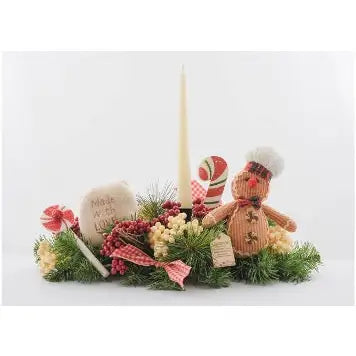 Gingerbread Candle Arrangement 30cm - Seasonal >> Christmas