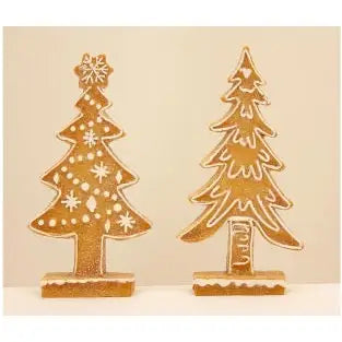 Gingerbread Small Christmas Tree Décor 10cm - 2 Assorted