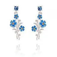 Girls Colourful Daisies Silver Plated Stud - Giftware >>