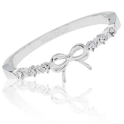 Girls Pretty Bow Silver Plated Bracelet - Giftware >>