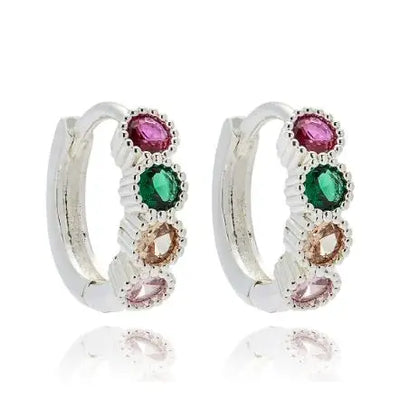 Glam Rox Elegant Silver Plated Hoop Earrings - Giftware >>