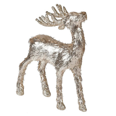 Glitter Gold Star Gazing Reindeer - Christmas