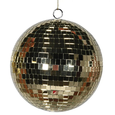 Gold Disco Ball Bauble - Seasonal & Holiday Decorations