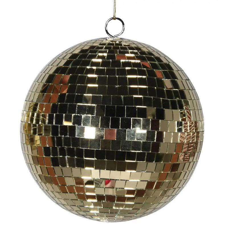 Gold Disco Ball Bauble - Seasonal & Holiday Decorations