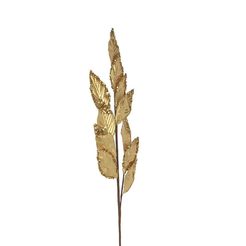 Gold Leaf Stem 75cm - Seasonal >> Christmas >> Picks Flowers