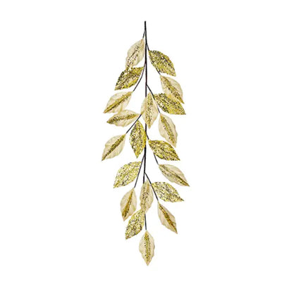 Gold Metallic Leaf Garland 1.2m - Seasonal >> Christmas >>