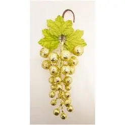 Gold Sparkle Berry Bunch/ Pick 22cm - Seasonal & Holiday