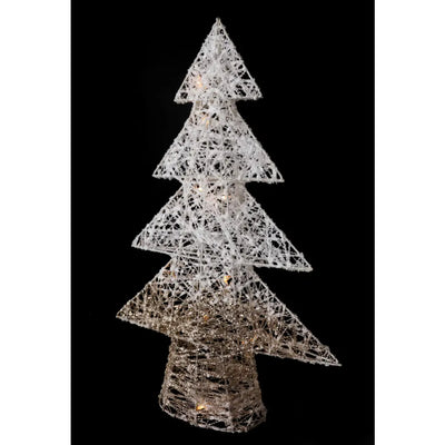 Gold/White Woven Tree with Warm White LED Lights (50cm) -