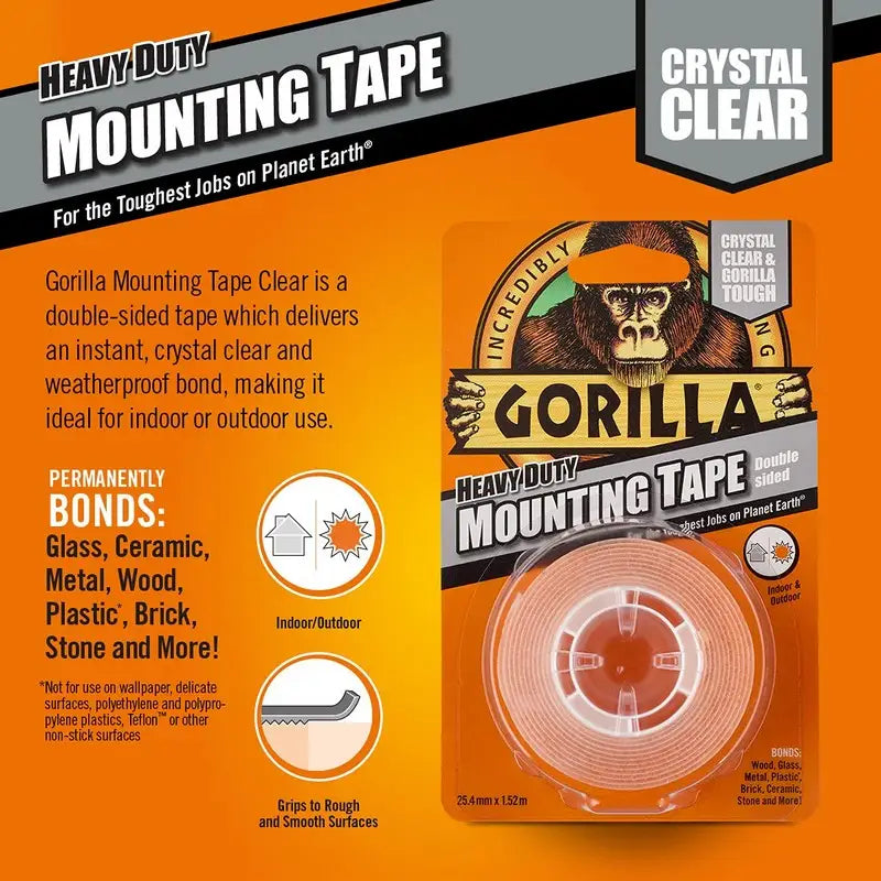 Gorilla Clear Mounting Tape - 1.5 Meter - DIY \ Tools \