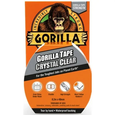 Gorilla Crystal Clear & Repair Tape Roll - 8.2M X 48Mm - DIY