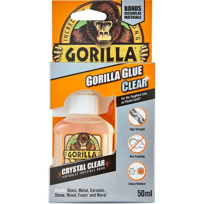 Gorilla Crystal Clear Waterproof Super Glue - 50ml - DIY \