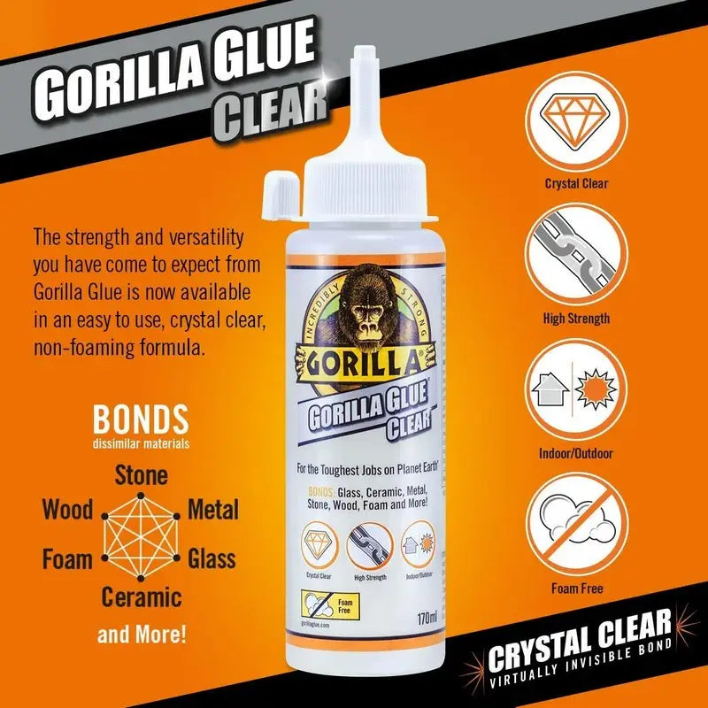 Gorilla Crystal Clear Waterproof Super Glue - DIY \ Tools \