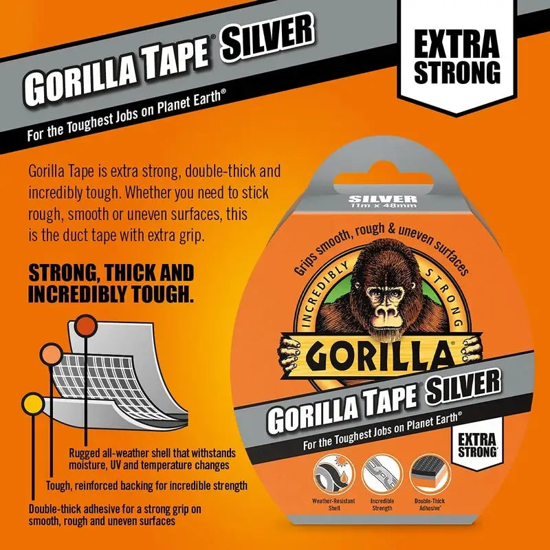 Gorilla Incredibly Strong Strong Tape - 11m & 32m Rolls -