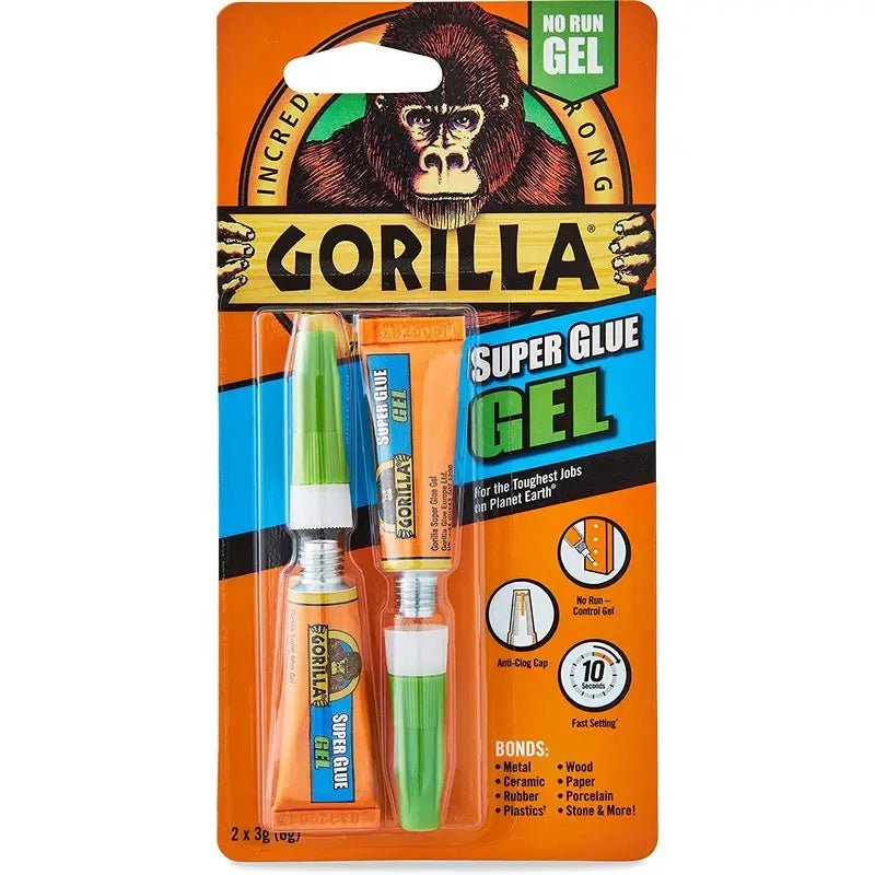 Gorilla Super Glue Gel Tube - 2 X 3G Pack - DIY \ Tools \