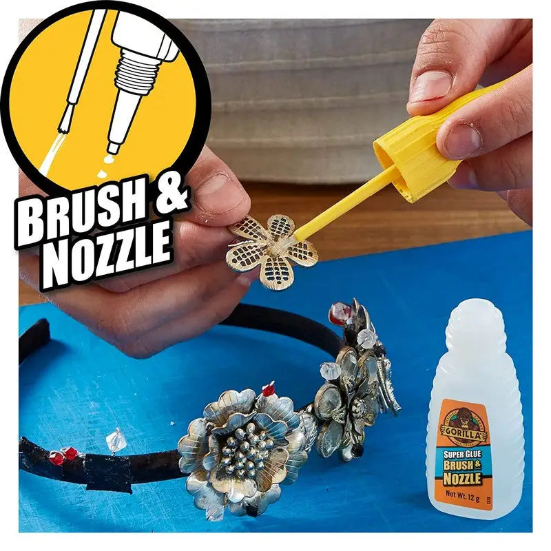 Gorilla Super Glue With Brush & Nozzle - 12G - DIY \ Tools \